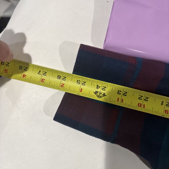 UNTUCKit Button Up Long Sleeve Flannel Plaid Shirt Red Blue Men’s L  Ski Cabin - Picture 16 of 16